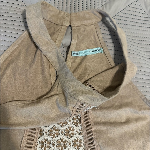 High-Neck Suede Tank - Picture 2 of 2